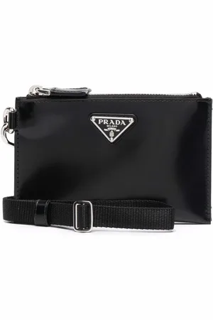 Prada Portefeuille zippé à plaque logo