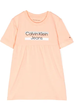 Calvin Klein Robe en coton à logo imprimé