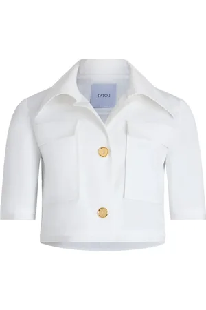 Patou Veste crop à manches courtes