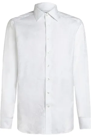Etro Chemise en coton à imprimé cachemire