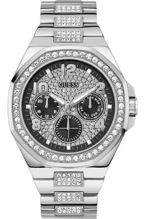 Guess Montre à ornements en cristal 46 mm