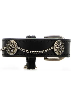 Prada Bracelet en cuir à breloque fleur