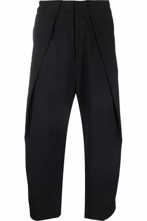 Balmain Pantalon droit crop à design drapé