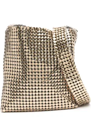 Paco rabanne Sac porté épaule Square Pixel en mesh métallisé
