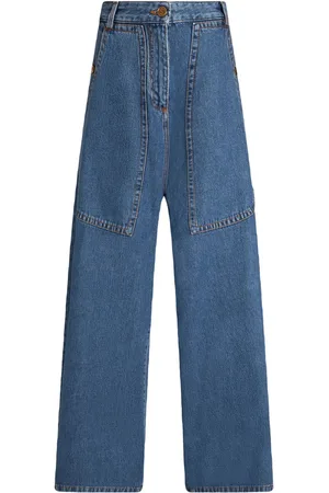 Etro Jean ample à motif Pegaso brodé