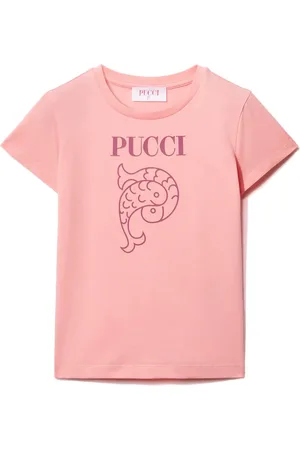 PUCCI Junior T-shirt en coton à logo imprimé