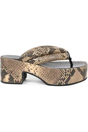 DRIES VAN NOTEN Sandales à imprimé peau de serpent 50 mm