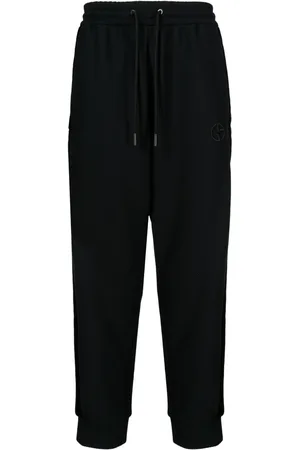 Giorgio Armani Pantalon de jogging fuselé à logo brodé