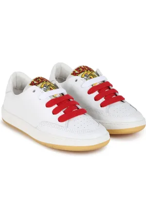 Kenzo Baskets en cuir à patch tigre