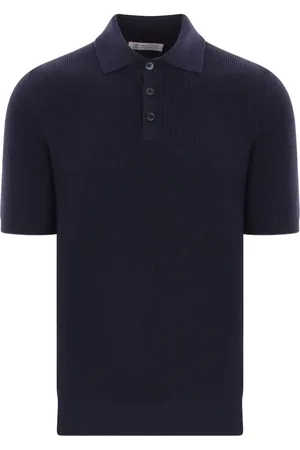 Brunello Cucinelli Polo en maille à design nervuré