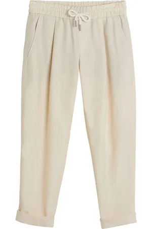 Brunello Cucinelli Pantalon fuselé à taille élastiquée