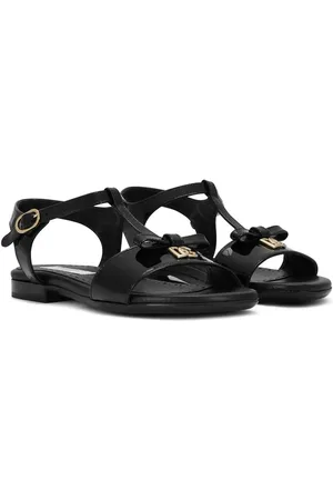 Dolce & Gabbana Sandales en cuir verni à logo DG