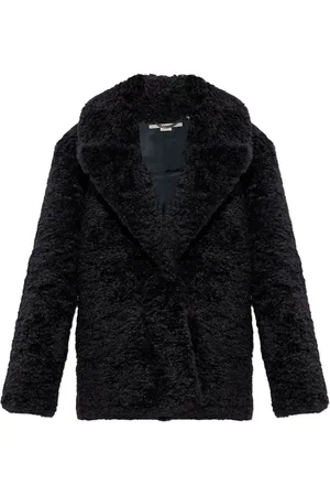 Stella McCartney Veste boutonnée en peau lainée artificielle