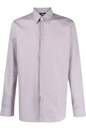 Fendi Chemise en coton à fines rayures