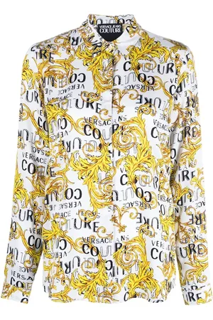 VERSACE Chemise à logo imprimé
