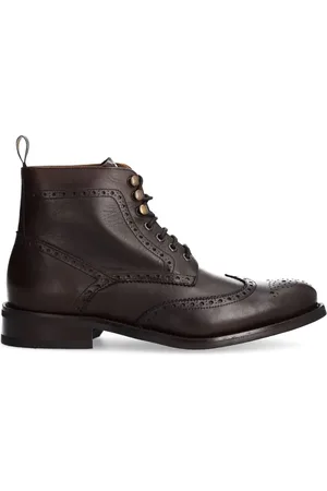 Hackett Bottines en cuir à détails richelieus