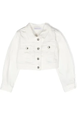 MONNALISA Veste en jean à boutons ornés de cristaux