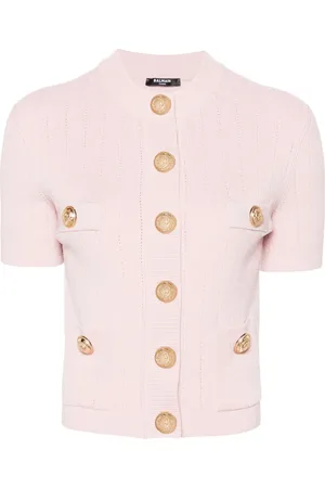 Balmain Cardigan crop à quatre poches