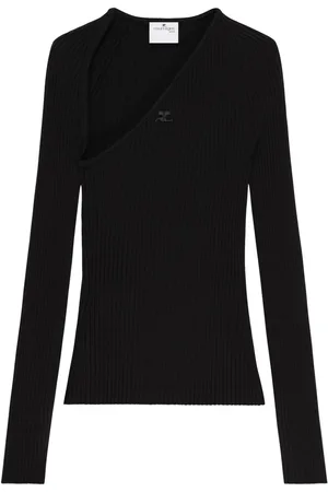 Courrèges Haut Slash en maille nervurée