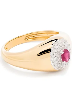YVONNE LÉON Chevalière en 18ct sertie d