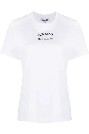 Ganni T-shirt à logo imprimé