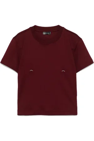 MUGLER T-shirt à détails de piercings