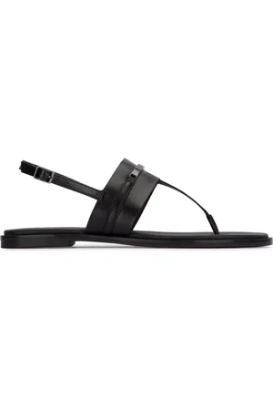 Calvin Klein Sandales en cuir à plaque logo
