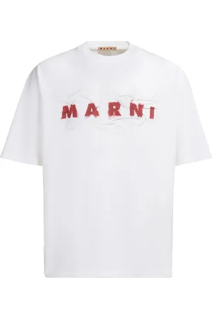 Marni T-shirt en coton à logo imprimé