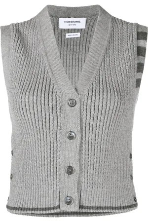 Thom Browne Débardeur en maille à détail 4 bandes signature