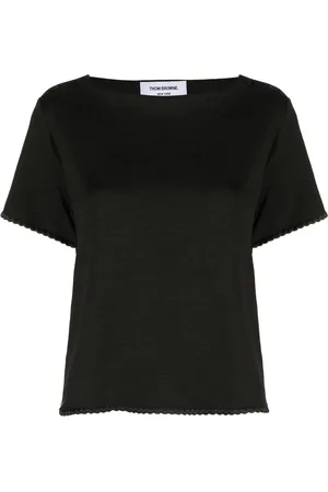Thom Browne T-shirt à bords tressés