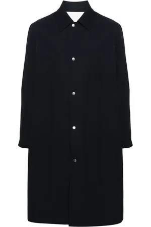 Jil Sander Manteau en gabardine à simple boutonnage