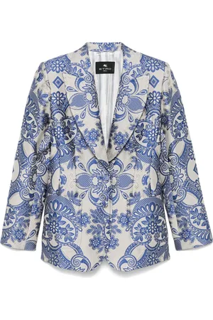 Etro Blazer à motif en dentelle