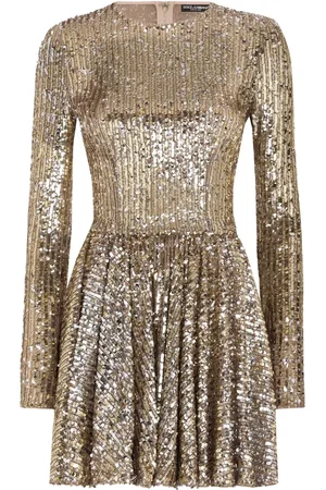 Dolce & Gabbana Robe courte plissée à sequins