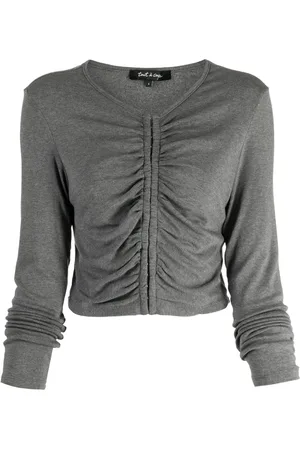 tout a coup Cardigan crop à fronces