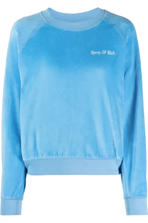 Sporty & Rich Sweat en velours à logo brodé