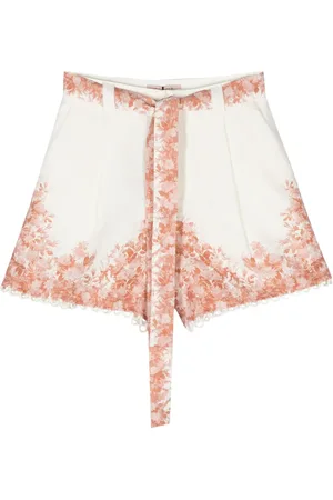 Twin-Set Short en lin à fleurs