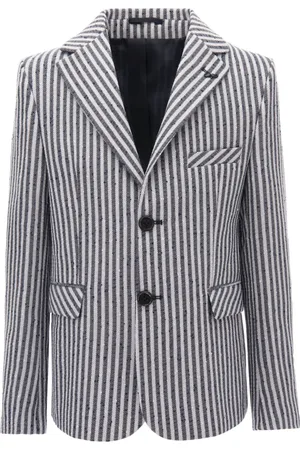 M. Moustache Blazer rayé à simple boutonnage
