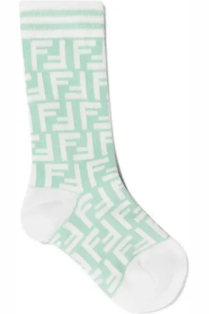 Fendi Chaussettes en coton à logo FF