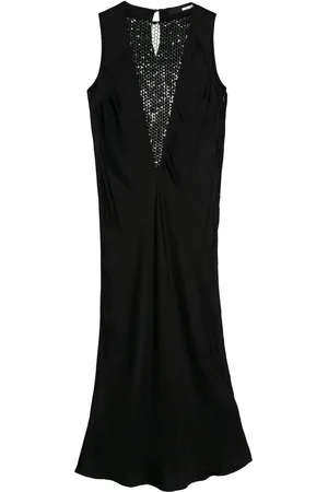 ROTATE Robe mi-longue à sequins