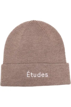 Etudes Bonnet en laine à logo brodé