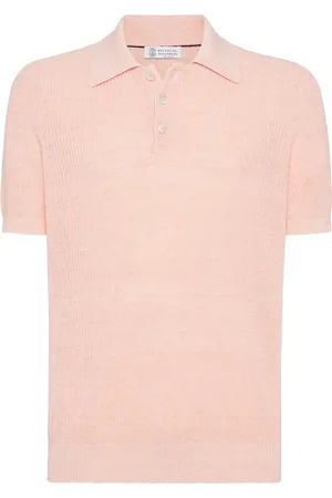 Brunello Cucinelli Polo en maille à design nervuré
