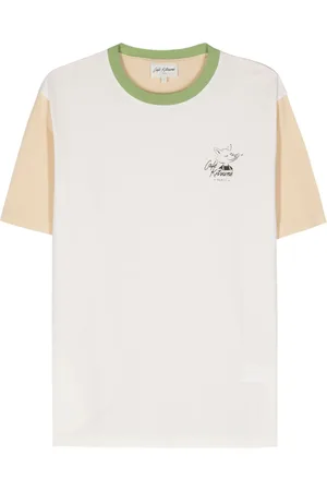 Café Kitsuné T-shirt colour block à imprimé Café Kitsuné