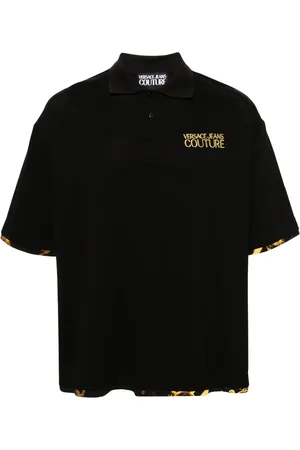 VERSACE Polo en coton à logo brodé