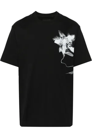 Y-3 T-shirt en coton à imprimé graphique