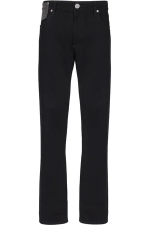 Balmain Jean droit à ornements en cristal