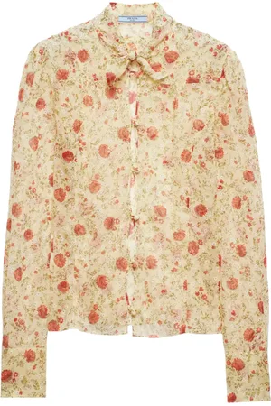 Prada Chemise en soie à fleurs