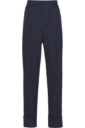 Prada Pantalon de costume à plis marqués