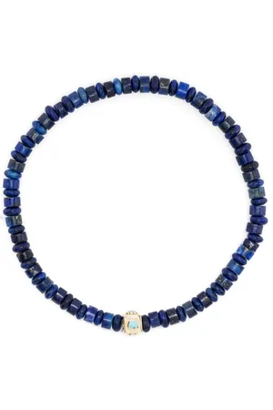 LUIS MORAIS Bracelet en or 14ct à perles de lapis-lazuli