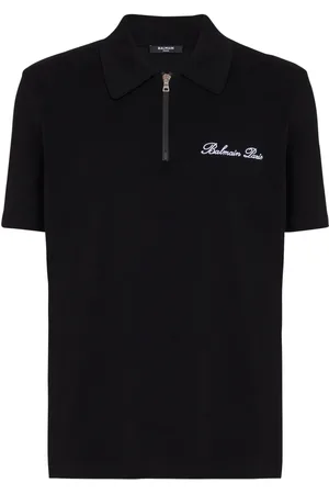 Balmain Polo en coton à logo brodé