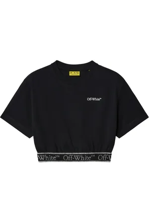 OFF-WHITE Haut crop Bookish Logo Band